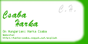 csaba harka business card